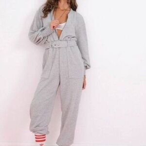 NWT For Love and Lemons Gray One Piece Jumpsuit MED